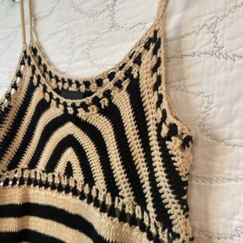 Miou Muse Black and Cream Knit Dress Size XS - Picture 10 of 11